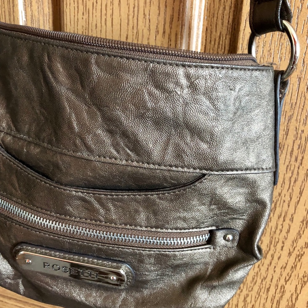 Metallic Light Brown Crossbody Purse